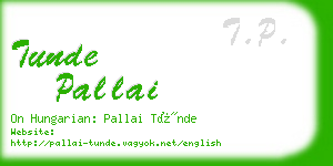 tunde pallai business card